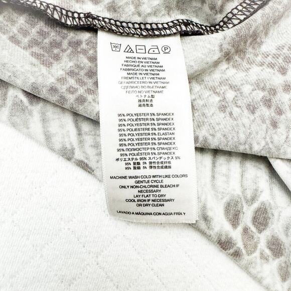 Michael Kors Snakeskin Brown Patterned Dress Leather Buckle Accent Size Small - Picture 4 of 5